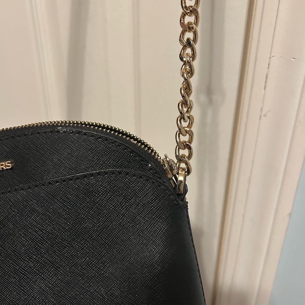 Michael Kors Black Crossbody Bag with Gold Chain